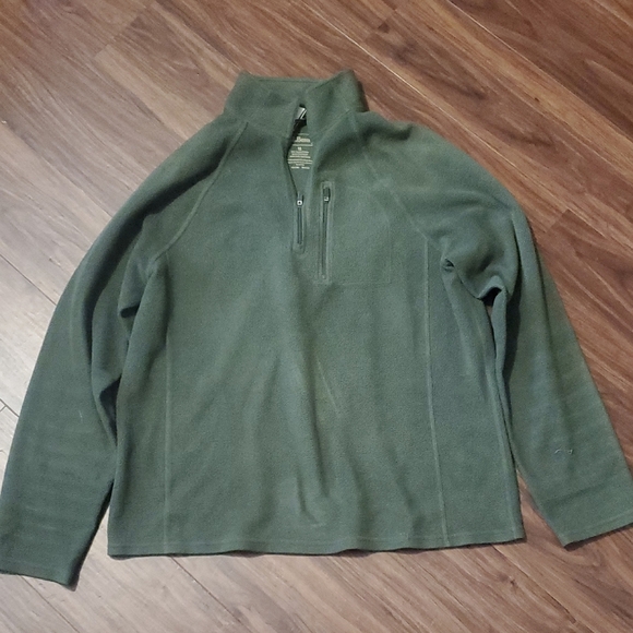 L.L. Bean Men's Olive Zip-Up Sweater - Picture 1 of 4